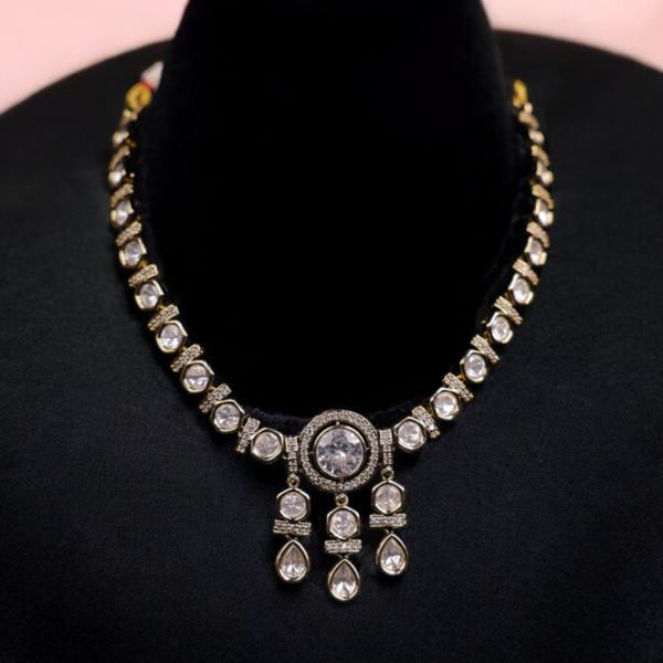 White Stone Kundan Choker Set