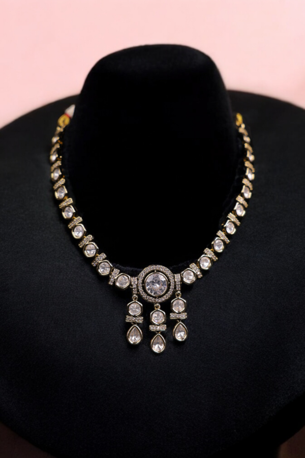 White Stone Kundan Choker Set
