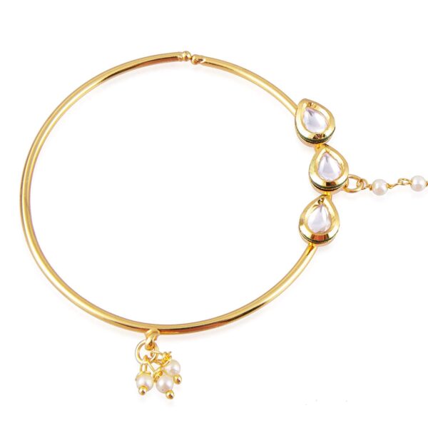 Classic 3 Leaf Kundan Nath - Image 2