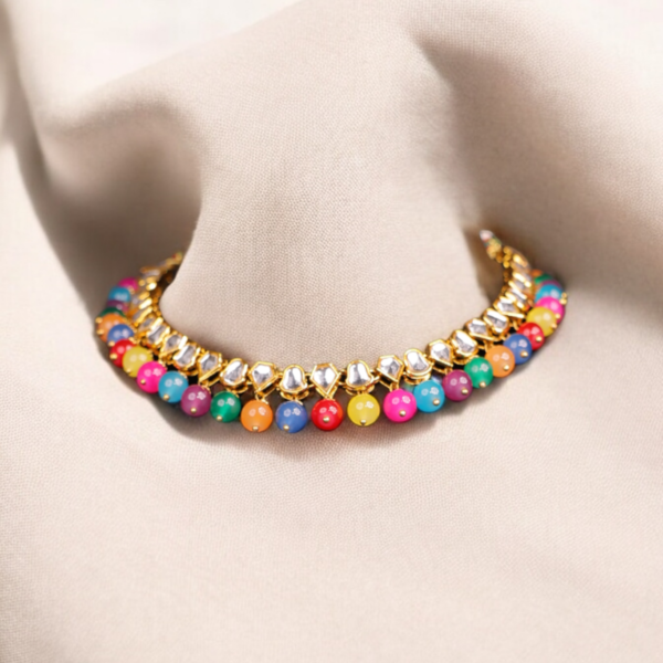Multicolour Kundan Choker Set