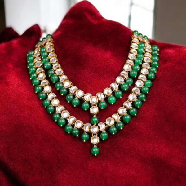 Double Line Kundan Set