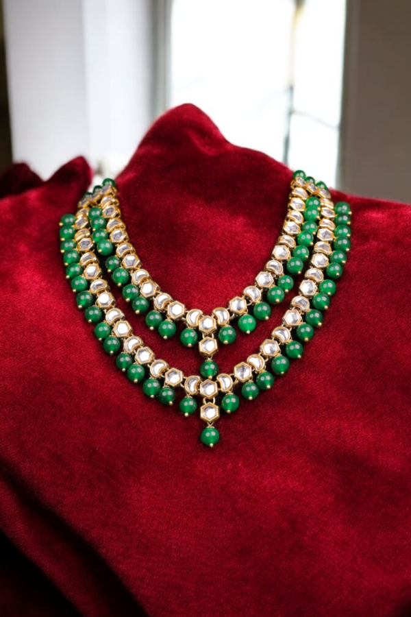 Double Line Kundan Set
