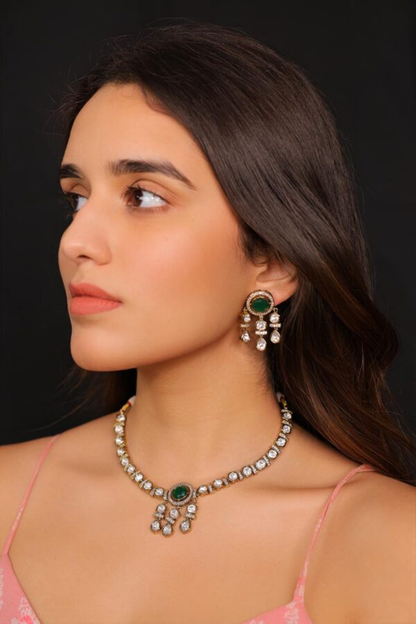 Double Line Kundan Set - Image 3