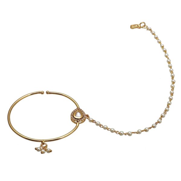 Minimalist Leaf-Shaped Kundan Nath