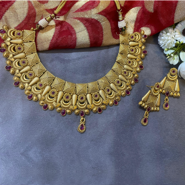 Ruby Temple Necklace Set
