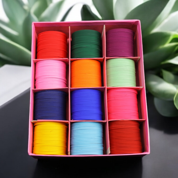 Vibrant Colours: Set of 12 Classic Bangles