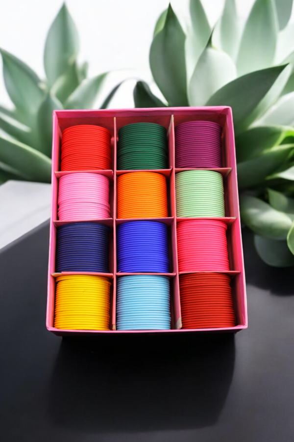 Vibrant Colours: Set of 12 Classic Bangles