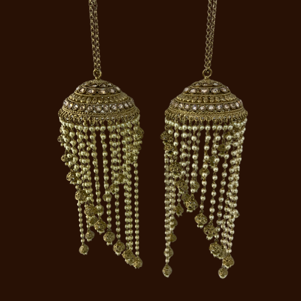Elegant Pearl and Gold Bridal Kalira