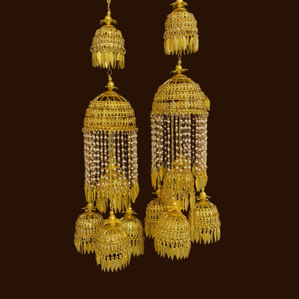 Layered Dome Kalira with Pearl Drops