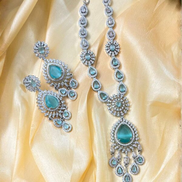 Royal Sapphire AD Set Product image Chinar Jewels