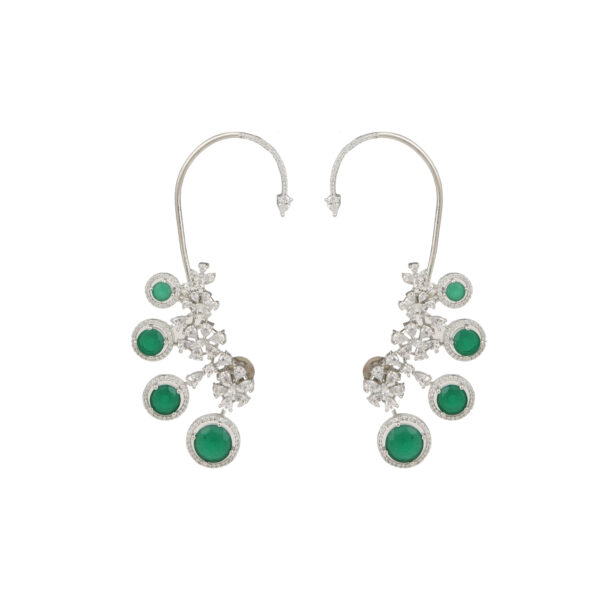 AD Emerald Ear cuff The Product image Chinar Jewels