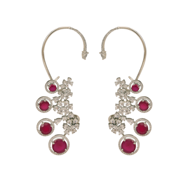 AD Ruby Ear cuff The Product image Chinar Jewels