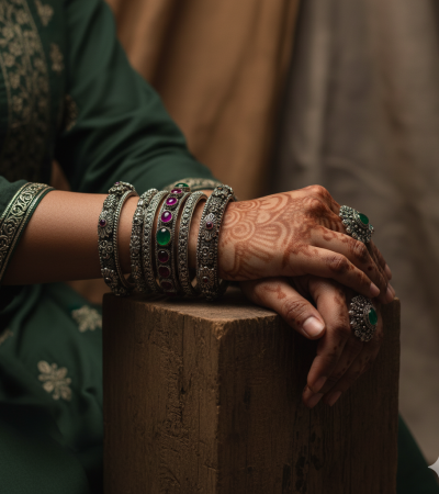 Buy Trending Oxidised Bangles | Chinar Jewels | Art of Layering Jewellery